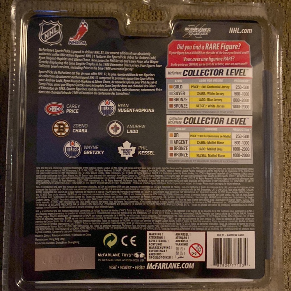 *New* Winnipeg Jets McFarlane Andrew Ladd NHL Hockey Action Figure Collectable - Picture 2 of 5